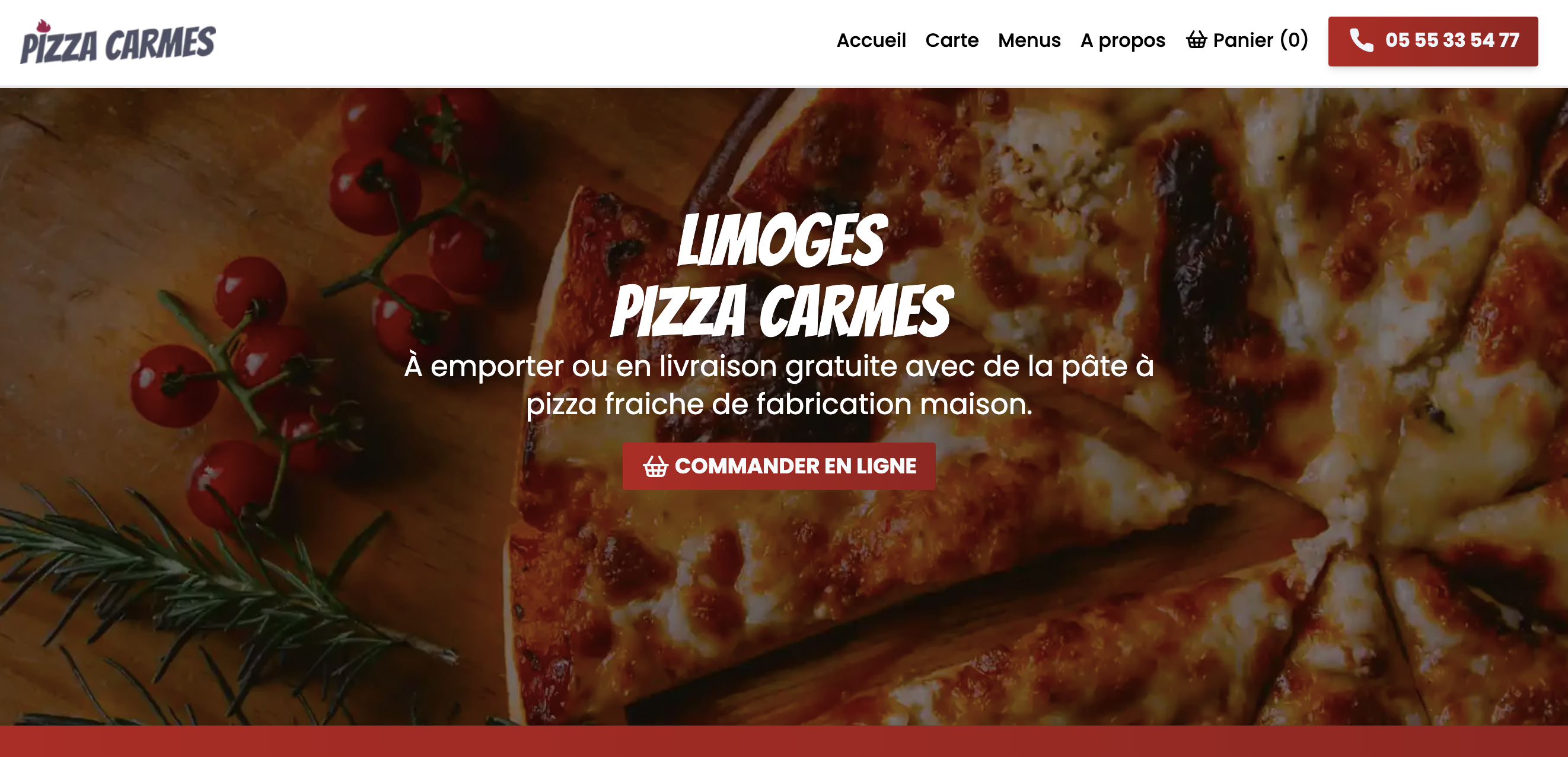 Refonte d'un site internet permettant la commande en ligne et le paiement des pizzas